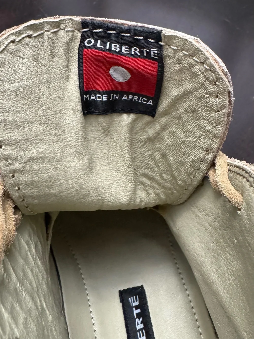 Duck Boots 100% leather Oliberté tan-olive color Men’s Size 7.5  (40)